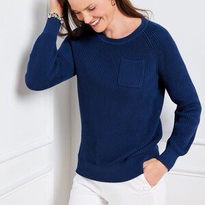Talbots Classic Navy Crew Neck Sweater
